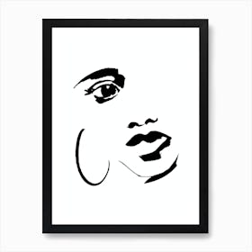 Abstract Face 2 Femme Series Art Print