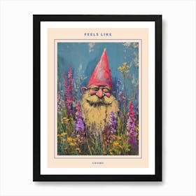 Kitsch Gnomes In The Garden 3 Poster Póster