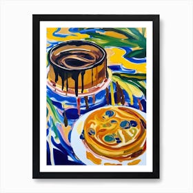 Caramel Flan Painting 4 Art Print