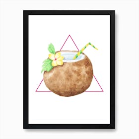 Coconut Cocktail Art Print