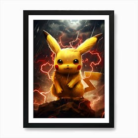 Pikachu Pokemon 4 Art Print