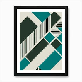 Geometric Teal Art Print