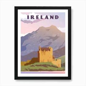 Ireland — Retro travel minimalist poster Art Print