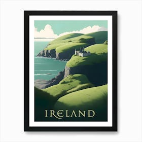 Landscape Ireland Retro Travel Art Print