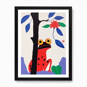 Colourful Kids Animal Art Frog 1 Art Print