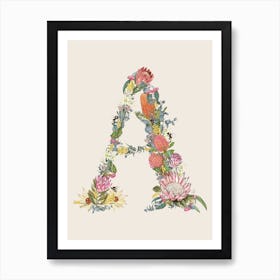 A Oat Alphabet Letter Art Print