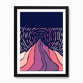 Mountain With A Rainbow Art Print