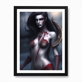 Vampire Goddess Art Print