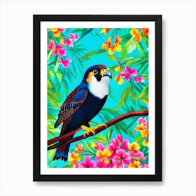Falcon Tropical bird Art Print