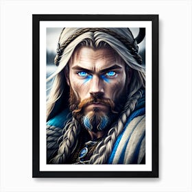 Blue eyed Viking Art Print