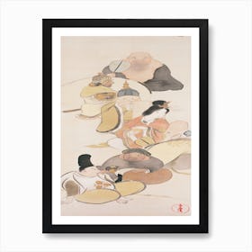 Seven Gods Of Good Fortune (1920s), Kamisaka Sekka Art Print