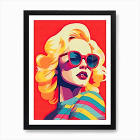 Stars, Stripes & Pop Art: American Woman Edition Art Print