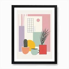 Abstract Minimalistic Geometric Contemporary Boho 6 Art Print