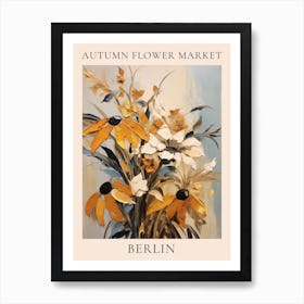 Autumn Flower Market Poster Berlin Art Print