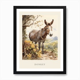 Beatrix Potter Inspired  Animal Watercolour Donkey 2 Art Print