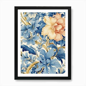 Floral Wallpaper 319 Art Print