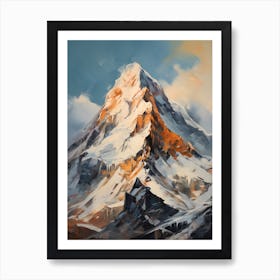 Makalu Nepal China 2 Mountain Painting Art Print