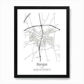 Bargas,Spain Minimalist Map Poster