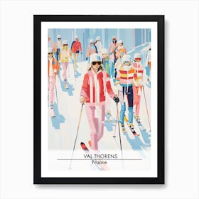 Val Thorens   France, Ski Resort Poster Illustration 0 Art Print
