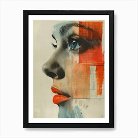 Abstract Portrait Of A Woman Art Print