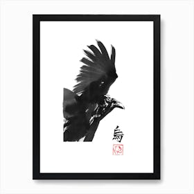 Crow Square Art Print