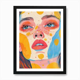 Girl With Freckles Art Print