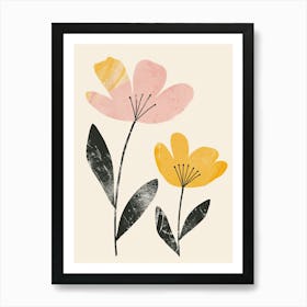 Phoenix Flower Market Boho Minimalist Style 1 Art Print