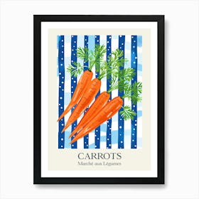 Marche Aux Legumes Carrots Summer Illustration 1 Art Print