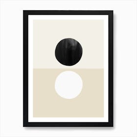 Dualism Black And White Art Print