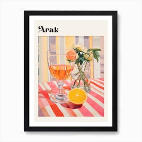 Arak Retro Cocktail Poster Art Print