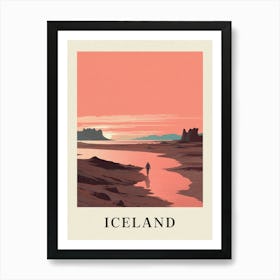 Vintage Travel Poster Iceland 5 Art Print