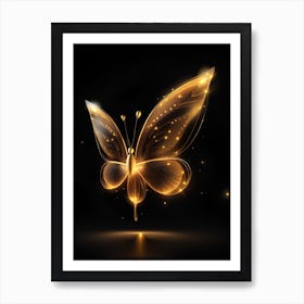 Golden Butterfly 3 Art Print