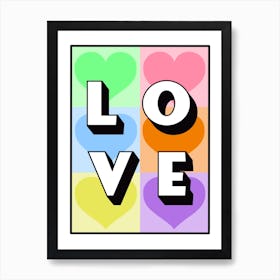 Love Hearts Art Print