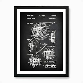 French Horn Art, French Horn Gift, French Horn Wall Decor, French Horn Print, French Horn Patent, French Horn Poster, French Horn, Mf4081 Art Print