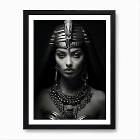 Black And White Photograph Of Cleopatra Art Print