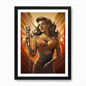 Pin Up Girl 1 Art Print