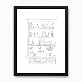 Bücherregal Poster Minimalistisch fürs Wohnzimmer