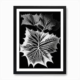 Sycamore Leaf Linocut 2 Art Print