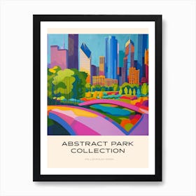 Abstract Park Collection Poster Millennium Park Chicago 2 Art Print