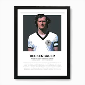 Football Legends Franz Beckenbauer Art Print