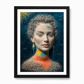 Abstract Portrait Of A Woman Art Print