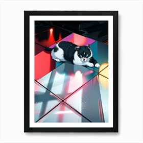 Cat On The Floor Art Print