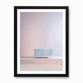 Minimalistic Scene Soft Pastel Color Palette Subtle Depth Achieved With A Gentle Gradient In The B Art Print