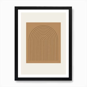 Retro Mid Century Graphic, Arch Line Art, Minimalist and trending wall decor Art Print