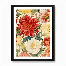 Floral Wallpaper 352 Art Print