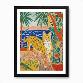 Tiger In The Garden Style unemployment Art Print