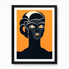 Black And Orange  Art Print