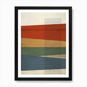 Colourful Lines And Shapes Two Art Print