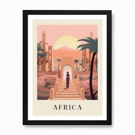 Vintage Travel Poster Africa 3 Art Print