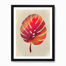 Red Leaf Art Print